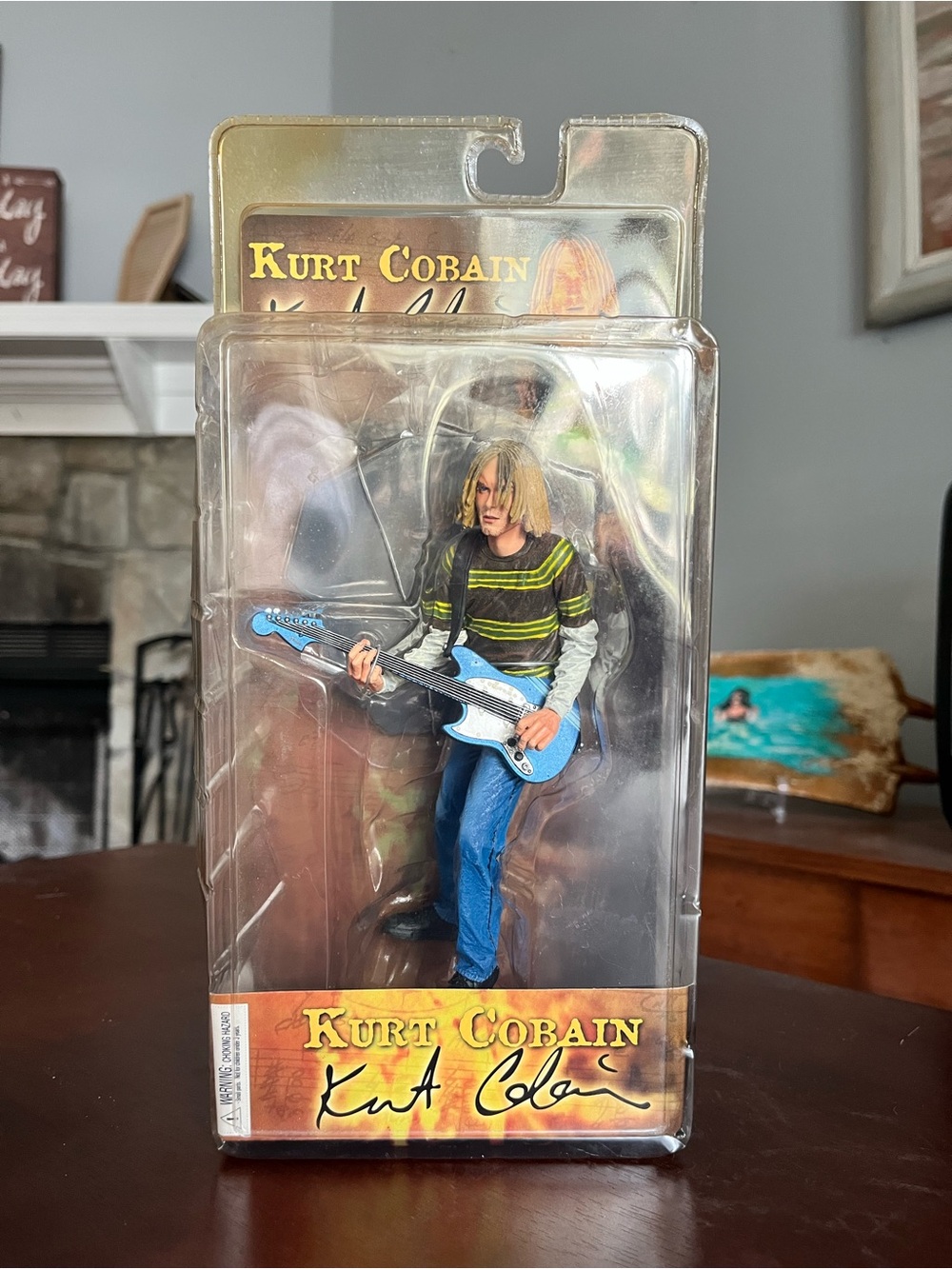 Kurt Cobain Figurine with Blue Guitar - Kurt Cobain Brand